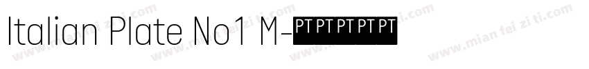 Italian Plate No1 M字体转换